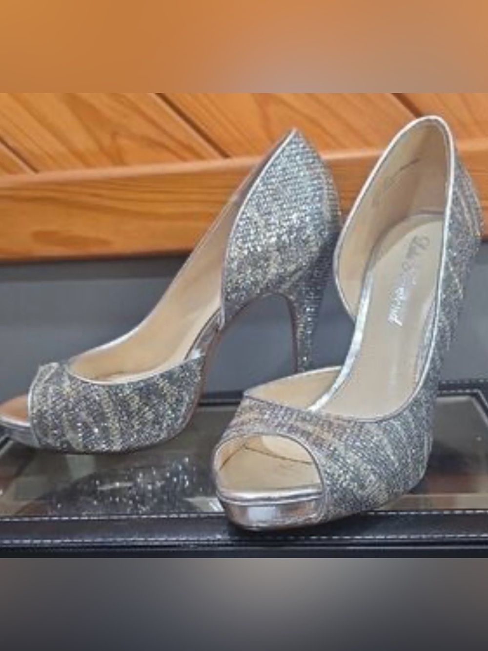 Lulu Townsend D'Orsay peep-toe pumps sz 7.5
